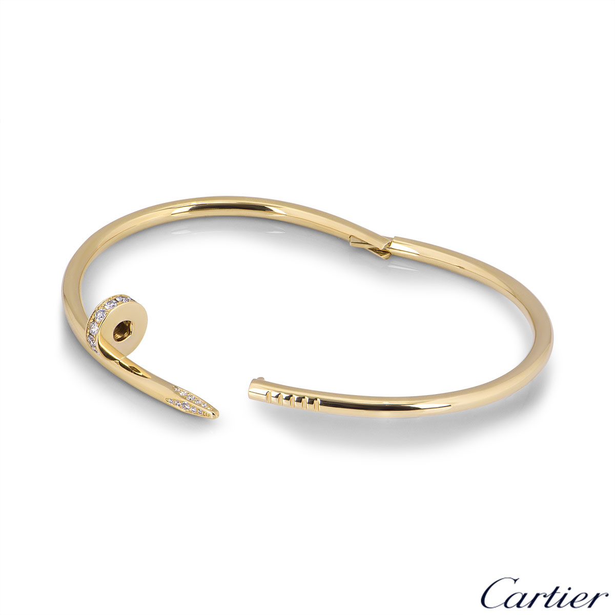 Cartier Yellow Gold Diamond Juste Un Clou Bracelet Size 16